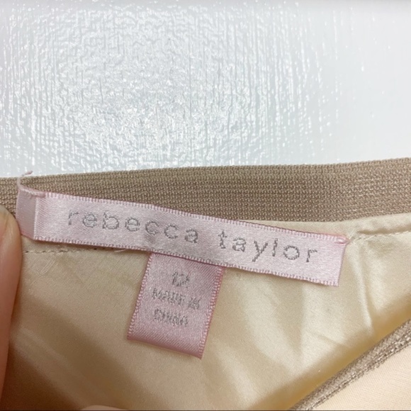 Rebecca Taylor Vintage Cream Floral A-Line Skirt - Picture 3 of 8